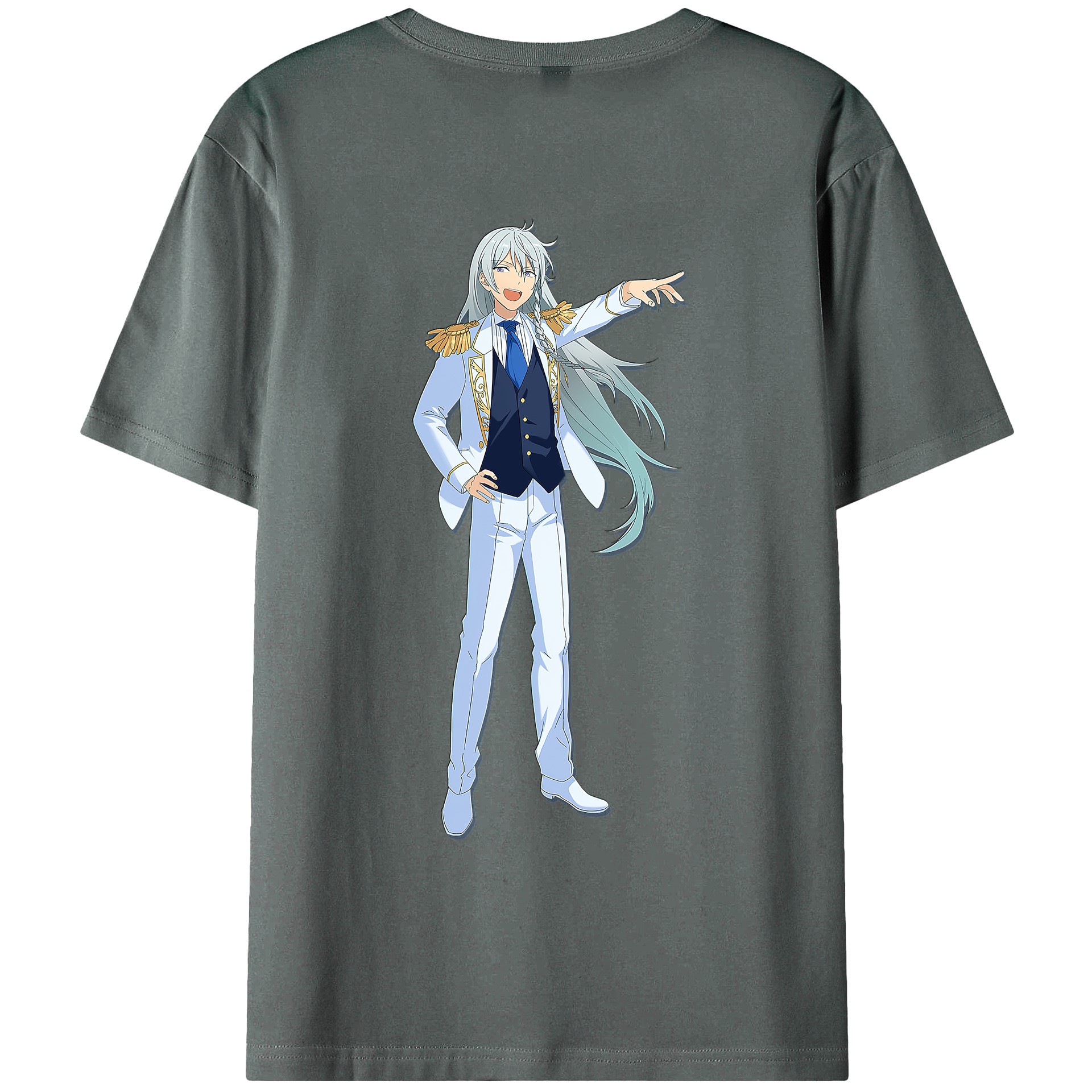 （画像用） あんさんぶるスターズ! Ensemble Stars 綿100％ メンズ半袖Tシャツ（バックプリント） 通気性